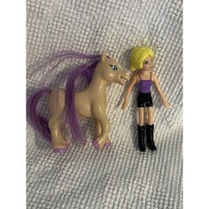 2006 Mattel Polly Pocket Totally Trendy Pets Groovy Glam Pony With Figure‎